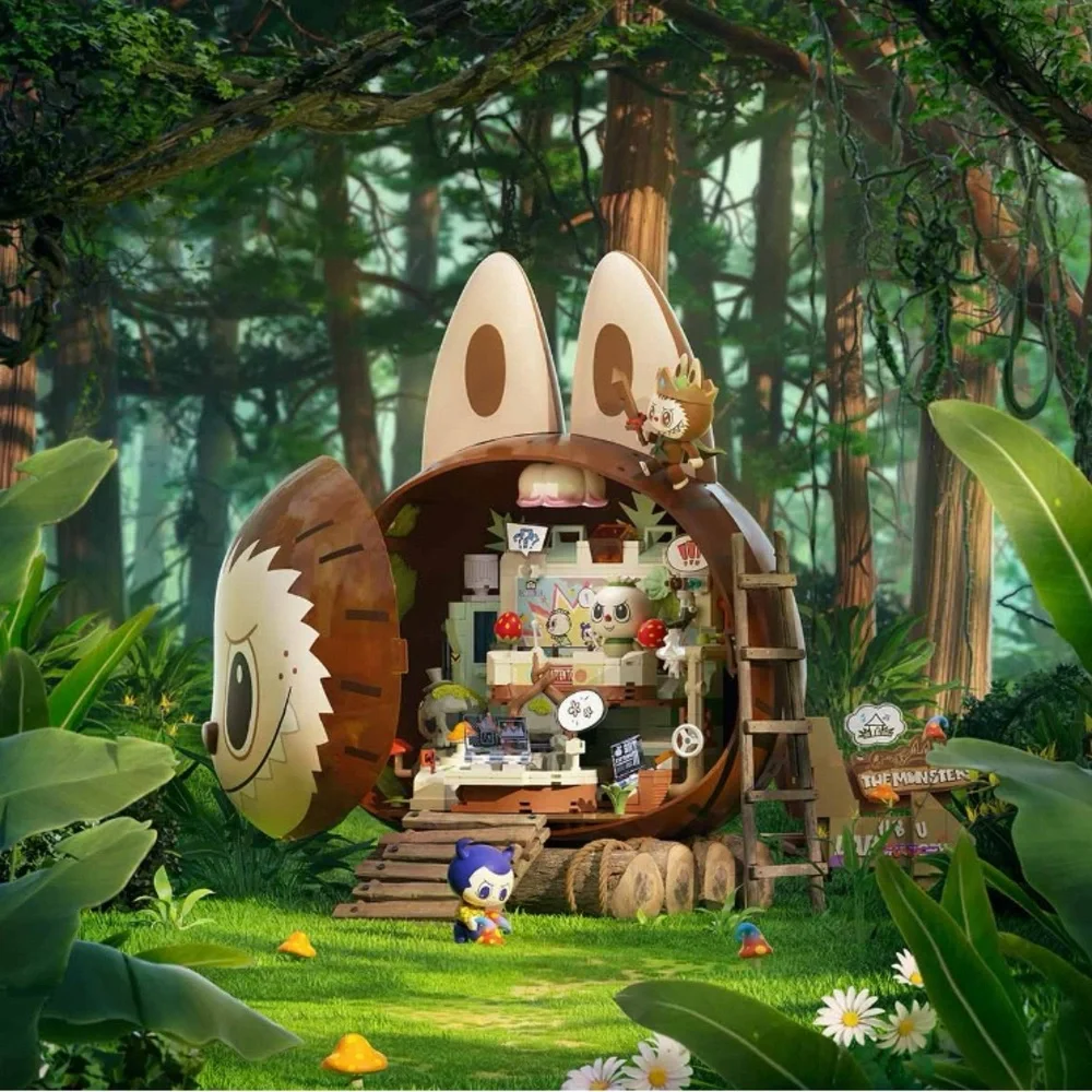 PLAYFUL HOME - Pop Mart THE MONSTERS Labubu Forest Secret Base Pop Blocks Set